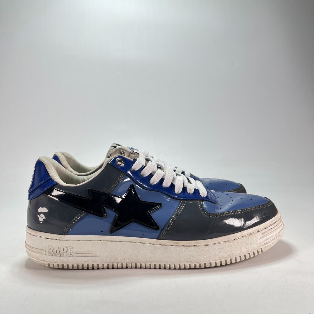 A Bathing Ape BAPE STA Low Color Camo Combo Blue Black 1H20191046 Men's Size 11